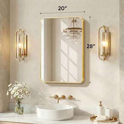 Sweetcrispy Bathroom Mirror, Vanity Mirrors for Wall, 20x28 Inch