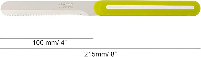 Arcos Paring Knife Set of 3 Pieces 4 Inch Stainless Steel. Colorful Kitchen Knives for Peeling Fruits and Vegetables. Ergonomic Polypropylene Handle. Serie B-Line. Color Orange, Red and Green.