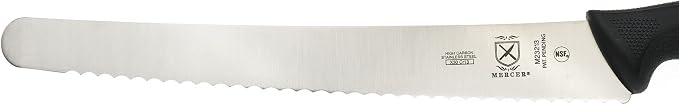 Mercer Culinary M23213 Millenia Black Handle, 12-Inch Wavy Edge, Brisket Knife