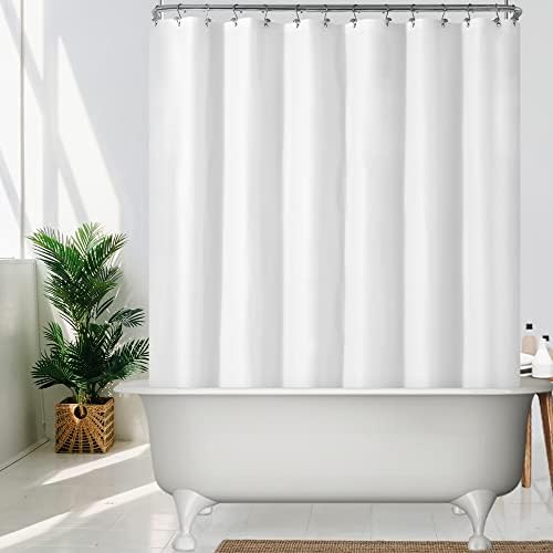 Mrs Awesome White Clawfoot Tub Shower Curtain or Liner 180x70 Extra Wide