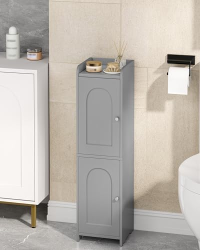 Hzuaneri Bathroom Storage Cabinet, Small Corner Floor Cabinet with 2 Doors