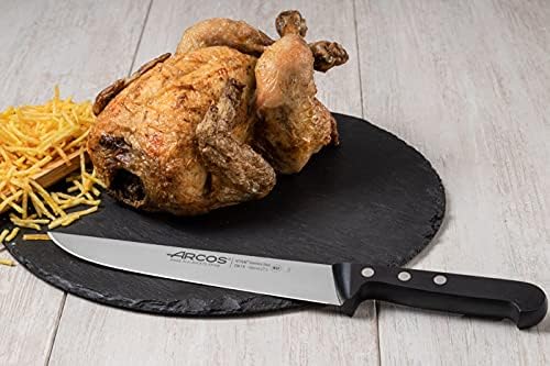 Arcos Carving Knife 7 Inch Nitrum Stainless Steel and 190 mm blade. Butcher Knife For Boning. Ergonomic Polyoxymethylene POM Handle. Series Universal. Color Black