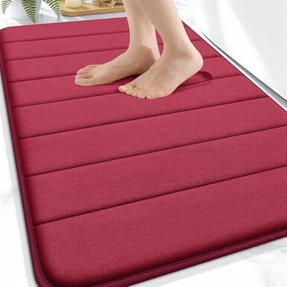 OLANLY Memory Foam Bath Mat 34x21, Super Soft and Absorbent Bathroom Rugs