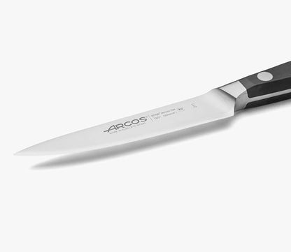 Arcos Forged Paring Knife 4 Inch Stainless Steel. Sharp Kitchen Knife for Peeling Fruits and Vegetables. Ergonomic Polyoxymethylene Handle and 100mm Blade. Series Manhattan. Color Black