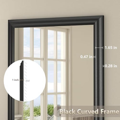 30x36 Inch Black Bathroom Mirror for Wall