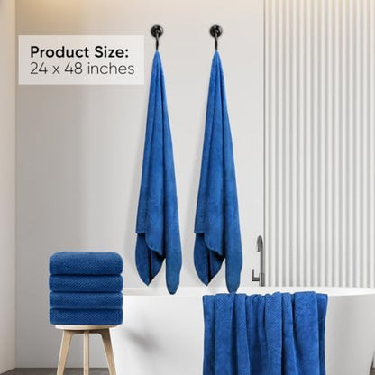 HOMEXCEL 6PK Bath Towel Set, 24x48 in, Absorbent&Quick Dry Towels for Hotel