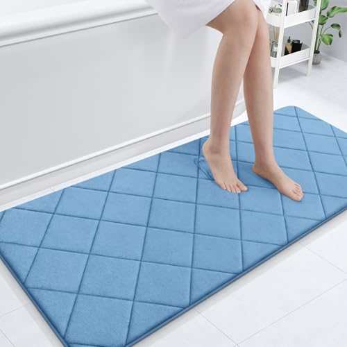 OLANLY Memory Foam Bath Mat 59x24, Ultra Soft and Absorbent Bathroom Rugs