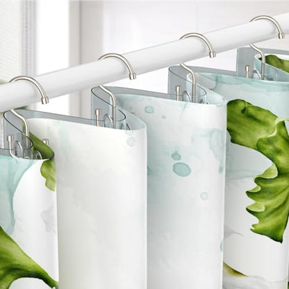 Goowin Shower Curtain Hooks, Shower Curtain Rings, Metal Shower Curtain Hangers Rust Proof, Double Glide Shower Rings for Curtain, Simple Shower Hooks for Shower Curtain, Nickel, 12 Pack-Cylinders