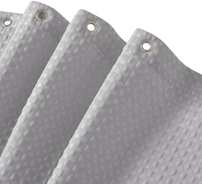 Madison Park Arbor Waffle Extra Long Shower Curtain, 72 x 84, Grey Solid