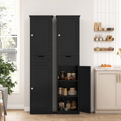 Iwell 66.9" H Bathroom Storage Cabinet, Tall Bathroom Cabinet