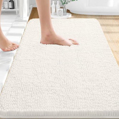 OLANLY Bathroom Rugs 35x24, Extra Soft Absorbent Chenille Bath Rugs