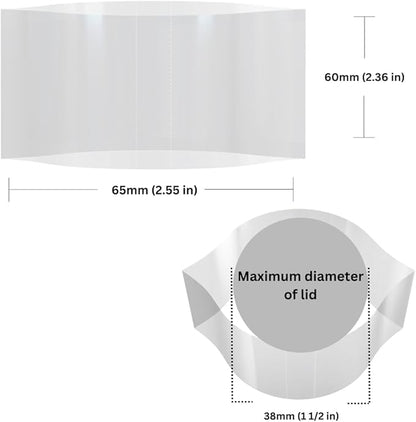 65 x 60 mm Clear Perforated Shrink Sleeve for Sauce, Beverage & Spirits Bottles [Cap Diameter: 1 1/2"] Pack of 250
