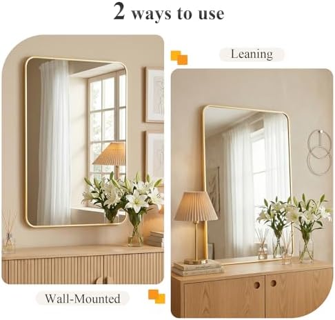 Sweetcrispy Bathroom Mirror, Vanity Mirrors for Wall, 30x48 Inch