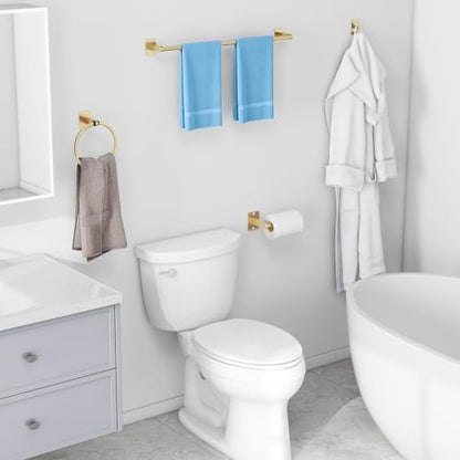 KLJKPA Bathroom Accessories Set, 4-Piece Gold Bathroom Hardware Set