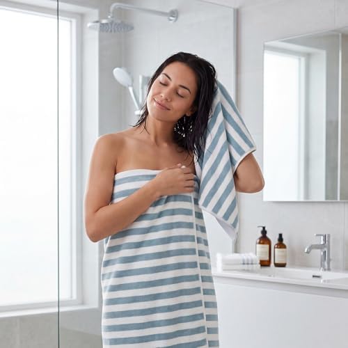 ecolook Microfiber Bath Towel Set of 2, Blue