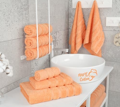 American Soft Linen 100% Cotton Luxury Turkish Towels, 6 Piece Towel Set