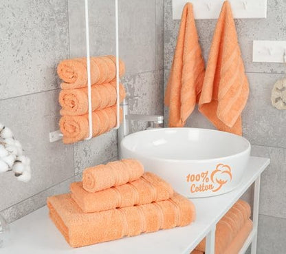 American Soft Linen 100% Cotton Luxury Turkish Towels, 6 Piece Towel Set