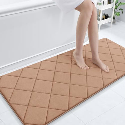 OLANLY Memory Foam Bath Mat 59x24, Ultra Soft and Absorbent Bathroom Rugs