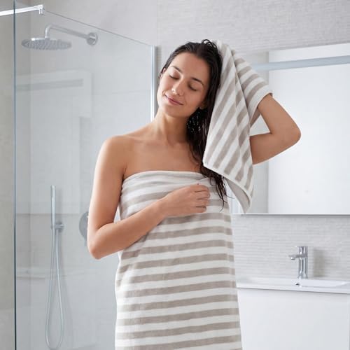 ecolook Microfiber Bath Towel Set of 2, Gray