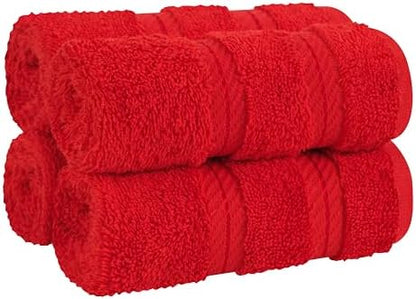 American Soft Linen 100% Cotton Luxury Turkish Towels, 4 PC Washcloth Set