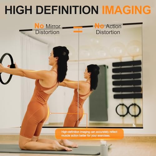 Delma Home Gym Mirror, 48''x24''x2PCS, Large Full Body