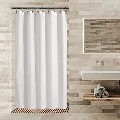 ALYVIA SPRING 54x78 Stall Waterproof Fabric Shower Curtain or Liner White