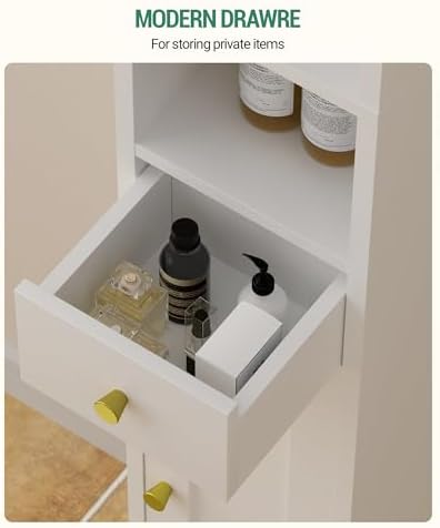 Hzuaneri Bathroom Cabinet with Shelves,Tall Bathroom Storage Cabinet