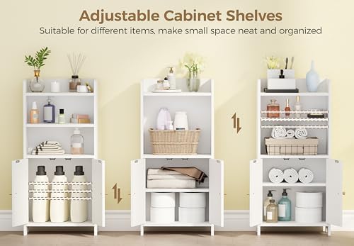BEWISHOME Bathroom Storage Cabinet,Small Floor Cabinet,Toilet Paper Cabinet