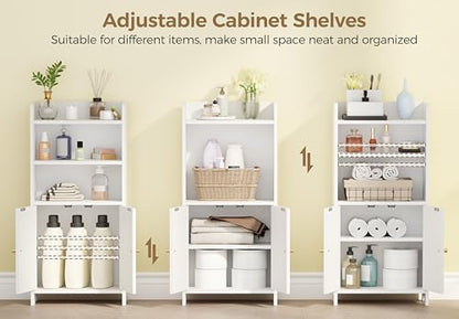 BEWISHOME Bathroom Storage Cabinet,Small Floor Cabinet,Toilet Paper Cabinet