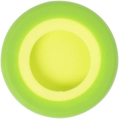 Food Huggers Set of 2 Reusable Silicone Food Savers - Small Sizes - Patented Product - Green and Yellow