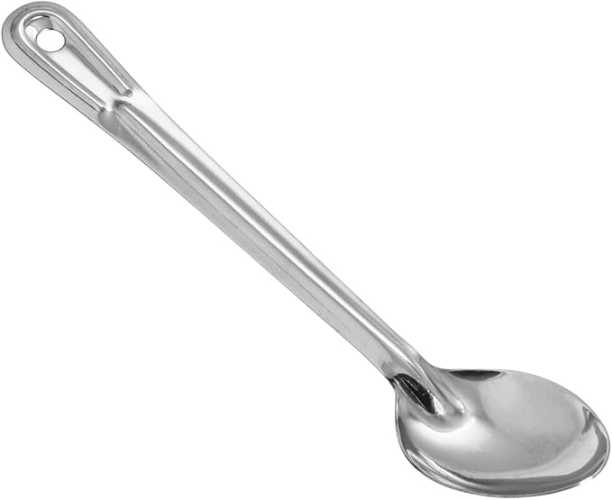 Winco Stainless Steel Basting Spoon, Solid, 13", 1.5mm