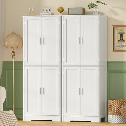 TEENFON Storage Cabinet with Doors & Adjustable Shelf