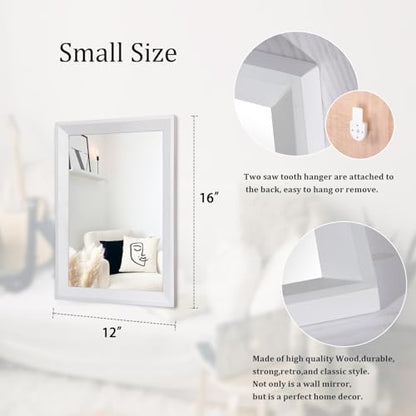 AAZZKANG Rectangular Wall Mirror Wood Framed Small Hanging Mirrors