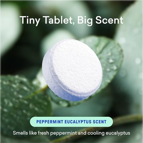 BLUELAND 100% Plastic Free Toilet Bowl Cleaner Tablets 28 Count, Eucalyptus