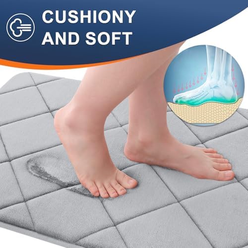 OLANLY Memory Foam Bath Mat 36x24, Ultra Soft and Absorbent Bathroom Rugs