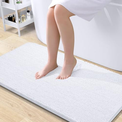 OLANLY Bathroom Runner Rugs 40x24, Extra Soft Absorbent Chenille Bath Rugs