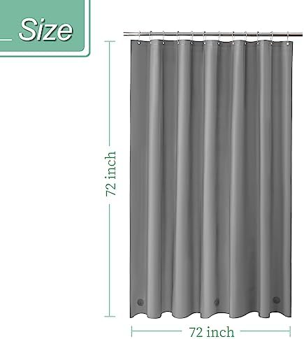 Mrs Awesome Dark Gray Shower Curtain Liner with 3 Magnets, 72x72