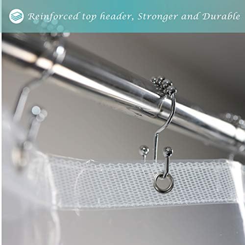 Mrs Awesome RV Stall Shower Curtain Liner with 3 Magnets 47x64 inch, Clear