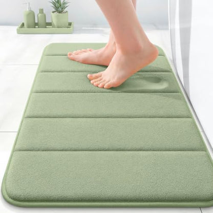 OLANLY Memory Foam Bath Mat 35x16, Super Soft and Absorbent Bathroom Rugs