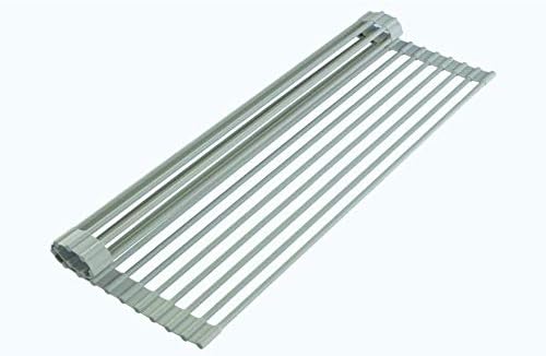 True & Tidy, Multi-Purpose Over the Sink Roll-Up Drying Rack, DR-881, Gray