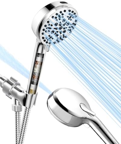 BOWGER 2-Pack Shower Filter Replacement for Handheld Shower Head- Water Softener Filter Cartridge for Hard Water - Remove Chlorine and Heavy Metals