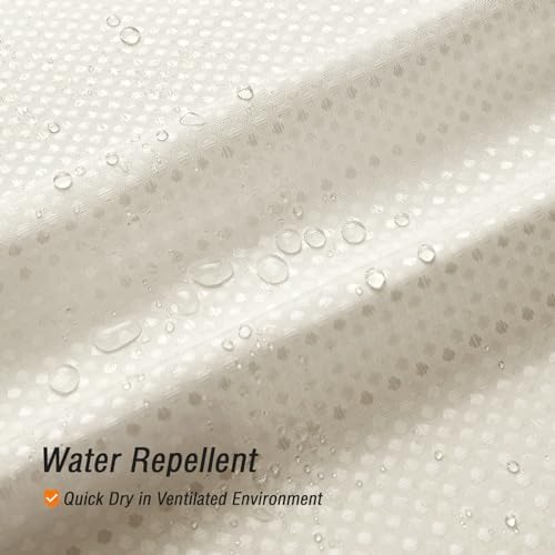 Gibelle Ivory Cloth-Textured Shower Curtain, Hotel Style, 72 X 72