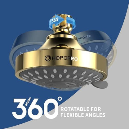 High Pressure Shower Head, HOPOPRO 5-Mode Fixed Showerhead, NBC Recommended