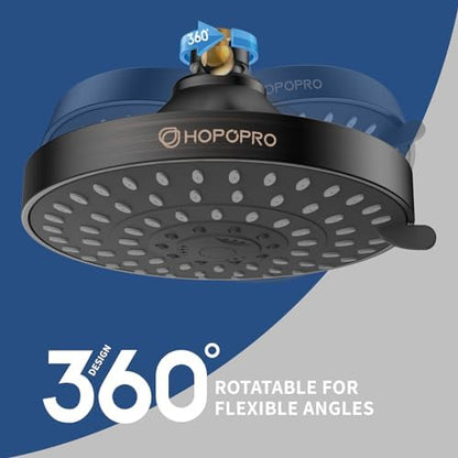 High Pressure Shower Head, HOPOPRO 5-Mode Fixed Showerhead, NBC Recommended