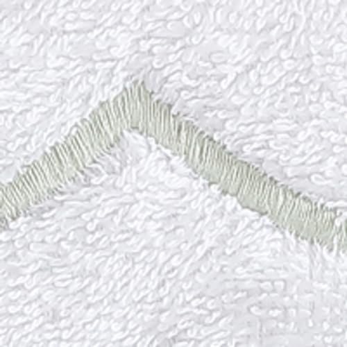 Peri Home 100% Cotton Hand Towel for Bathroom, Embroidered, Soft & Absorbent, 500 GSM, 1 Piece, 16" x 27", White with Sage Scallop
