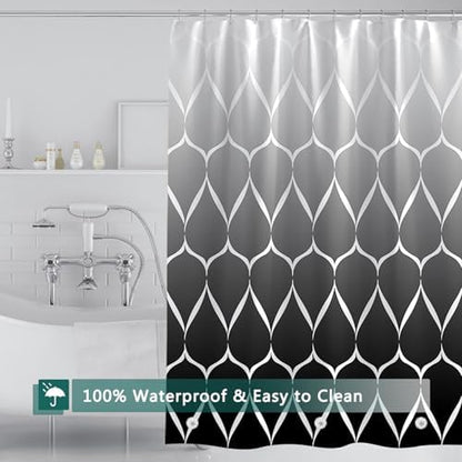 Shower Curtain Liner, 100% Waterproof Peva Shower Curtains with 3 Duty Heavy Bottom Magnets and 12 Rust Proof Grommets, 72x72 Weighted Shower Liner for Shower Stall, Bathtubs
