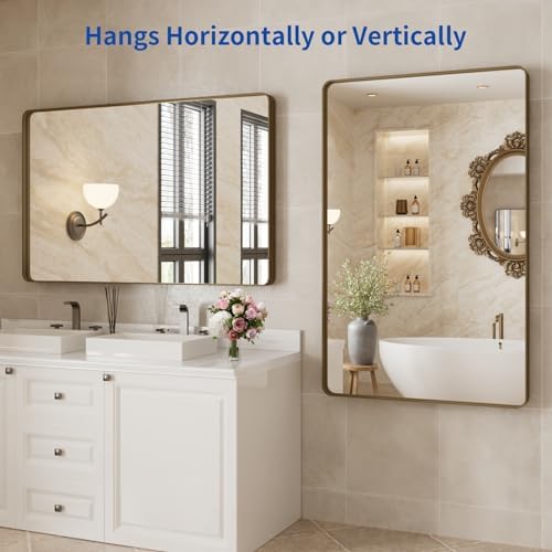 WEER Bronze Bathroom Vanity Mirror 48X30 Inch