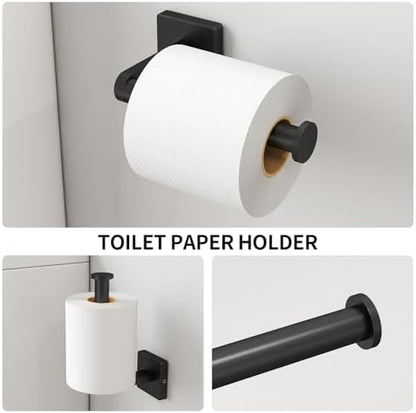 KLJKPA Black Bathroom Accessories Set, 24 inch Towel Racks for Bathroom