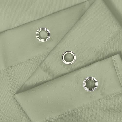 N&Y HOME Fabric Shower Curtain or Liner with Magnets, Sage Green