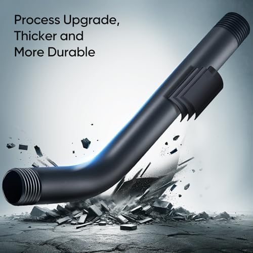 Cobbe Shower Arm with Flange and Teflon Tape, 10-Inches Wall Mounted Shower Pipe Arm Extension for Fixed Shower Head, Matte Black